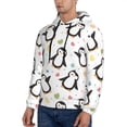 thumbnail image 3 of Salouo Colorful Hearts Penguin Pattern Men's Fall Hoodie Sweatshirt,Sport Hoodie with Pockets for Men Pullover Casual Hooded Sweatshirt-Medium, 3 of 7