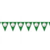 Beistle 53661 Baseball Triangular Party Pennant Banner, Green, 11" x 144"