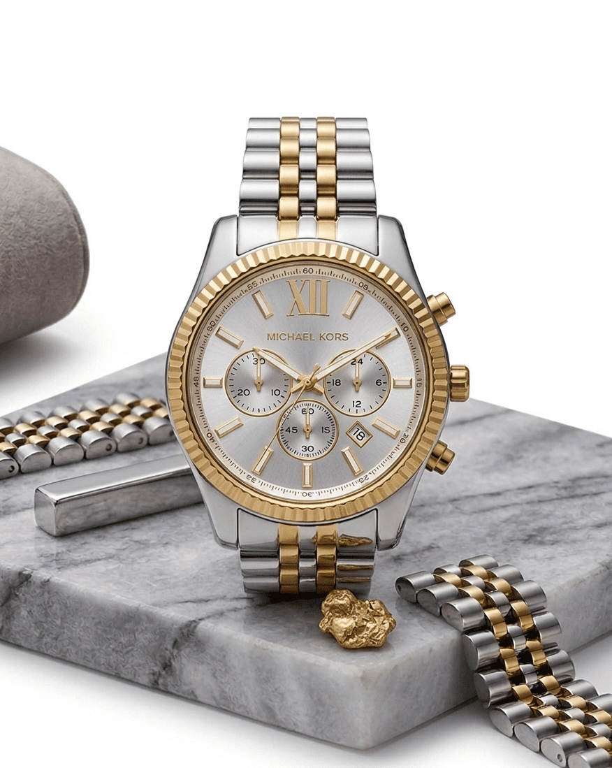 マイケルコース☆MK8184 Michael Kors Men's Dylan Chronograph Watch, Black Rubber, MK8184
