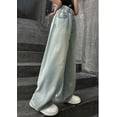 thumbnail image 5 of RUTAYY Toddler Girls Fashion Cute Personality Pants Elastic Waist Wide Leg Jeans Casual Demin Pants With Pockets Trouser Cozy Infants Pants, 5 of 9