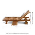 thumbnail image 3 of Furinno Tioman Hardwood Outdoor Chaise Lounge - Brown, 3 of 10