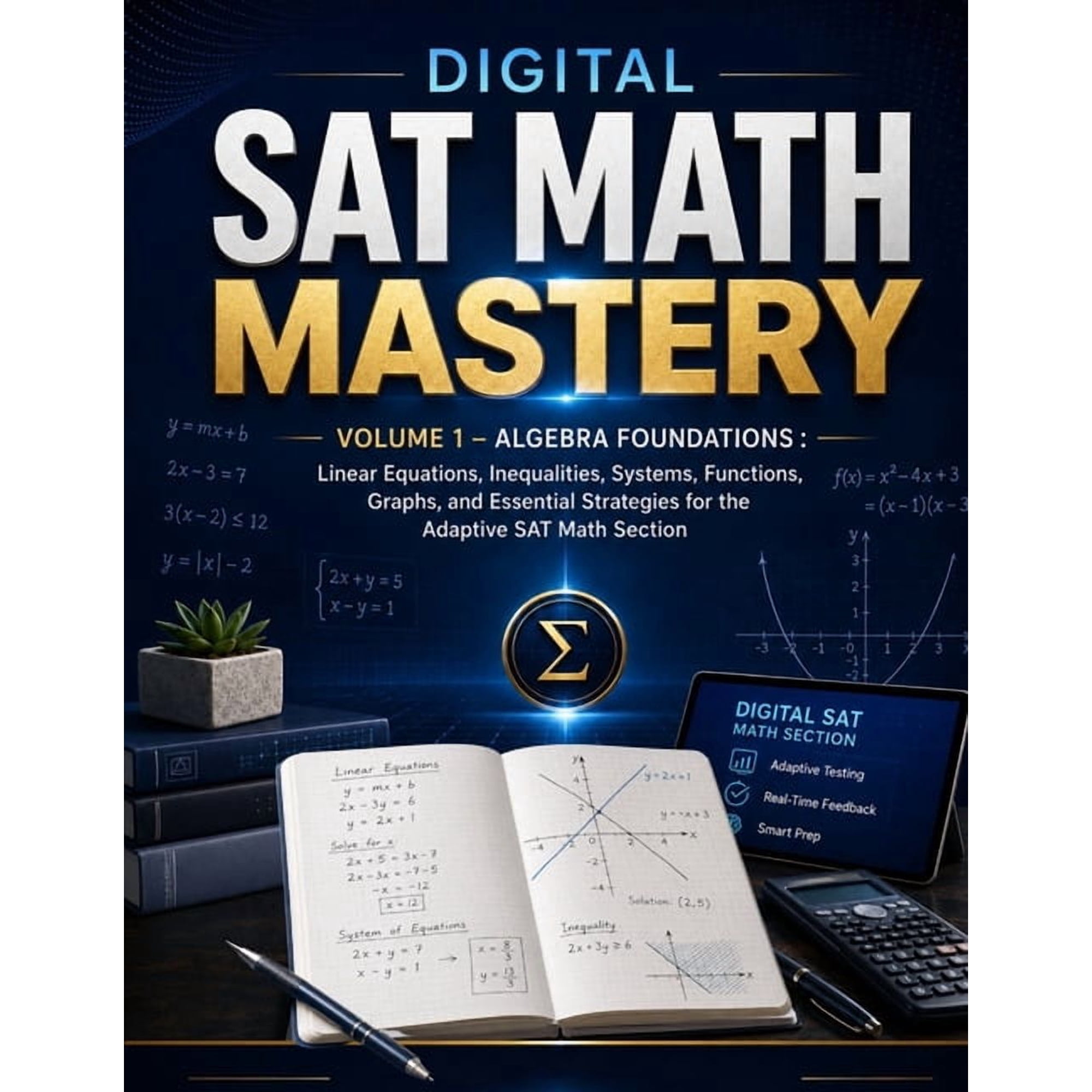 Digital SAT Math Mastery Series 2026 Digital SAT Math Mastery: Volume 1- Algebra Foundations: Linear Equations, Inequalities, Systems, Functions, Graphs, and, (Paperback)