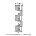 thumbnail image 3 of Furinno Basic 5-Tier Zigzag Corner Multipurpose Standing Shelf, Espresso/Black, 3 of 6