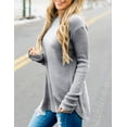 thumbnail image 3 of IFJIM Women's Oversized Long Sleeve Crew Neck Knit Pullover Sweater Grey XL, 3 of 4