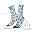 thumbnail image 4 of Vsdgher Vintage Floral Birds Crew Socks for Men & Women, Breathable Casual Athletic Ankle Socks, 4 of 6