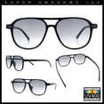 thumbnail image 2 of Thin Plastic Racer Boyfriend Retro Fashion Light Sunglasses Black - Smoke, 2 of 8