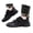 Black, variant on Men's Hook and Loop Sneakers, Thick Sole Non- Training Footwear for Daily Sports