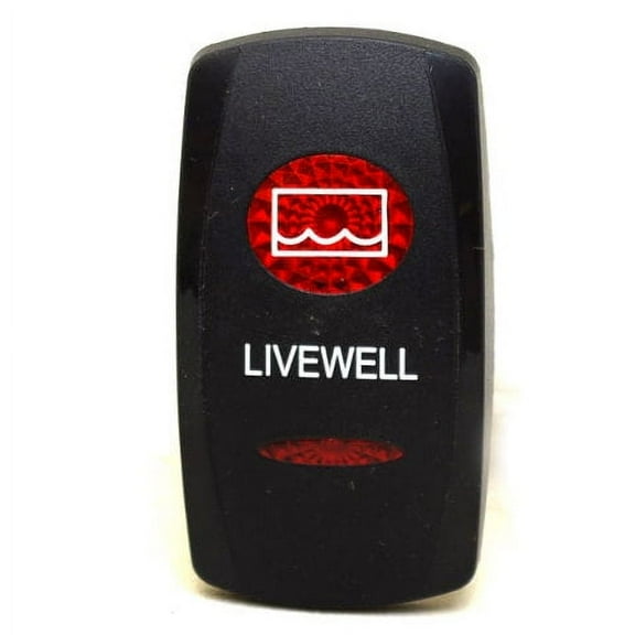 Carling Boat Rocker Switch Cover | Livewell Black Plastic Actuator