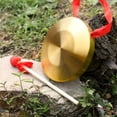 thumbnail image 4 of 15cm 5.9in Chinese Traditional Percussion Instrument Gong With Wooden Hammer Beater Mallet & Hanging String, 4 of 4