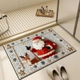 thumbnail image 5 of Woven Christmas Diatom Mud Mat - 23.6x15.7in Multicolor Non-Slip Polyester Door Mat, Soft Bath Entrance Rug for Bathroom Holiday Decor & Festive Home Accent, 5 of 6