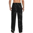 thumbnail image 3 of Uemuo Black Marble Texture Abstract Pattern Men's Wide Leg Palazzo Lounge Pants with Pockets Light Weight Loose Comfy Casual Pajama Pants-Medium, 3 of 9