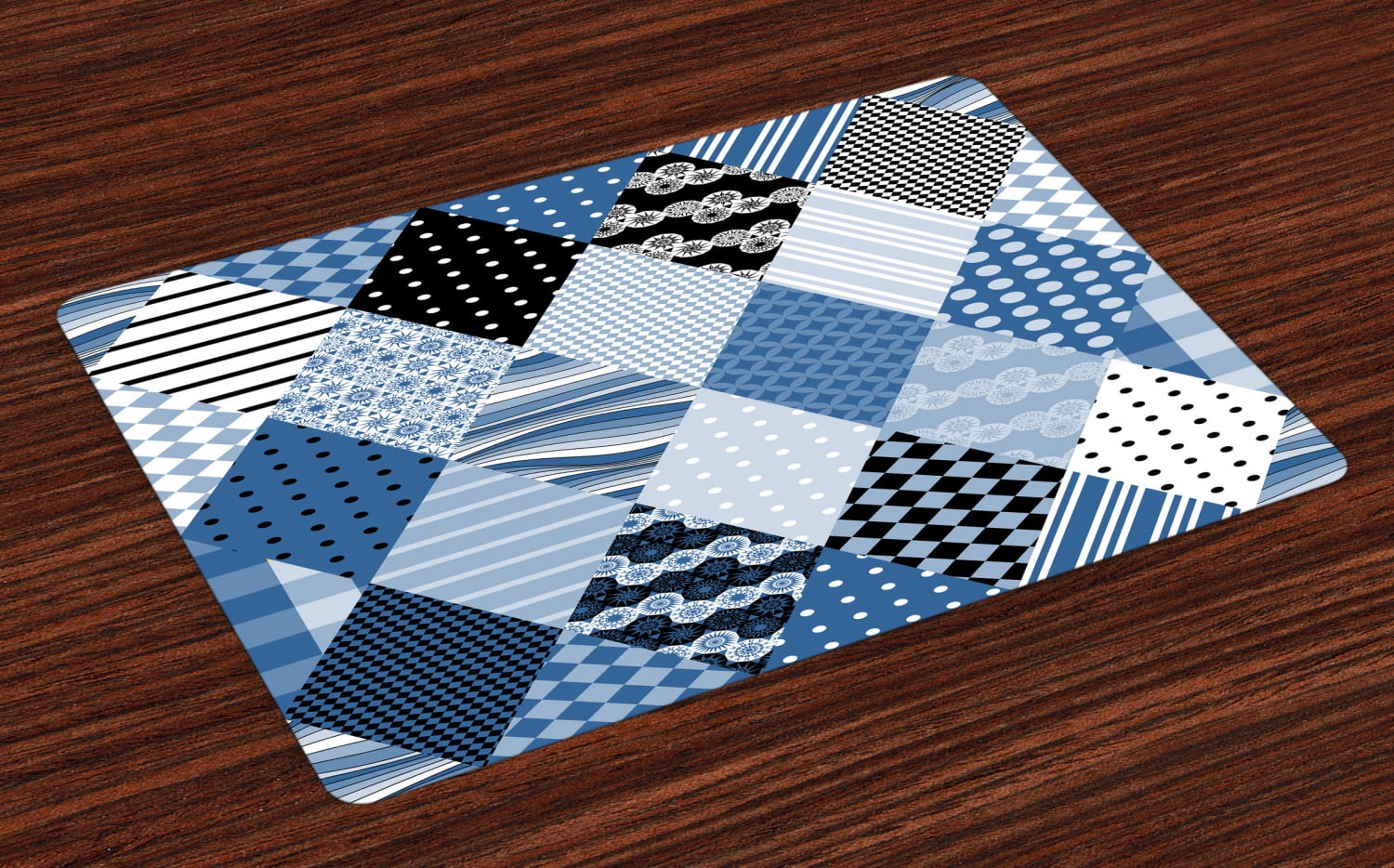 Geometric Placemats Set of 4 Geometrical Diamond Shaped Lines with