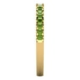 thumbnail image 4 of 0.285 ctw Wedding Band for Women - 18K Yellow Gold Natural Peridot Stackable Eternity Ring, 4 of 6