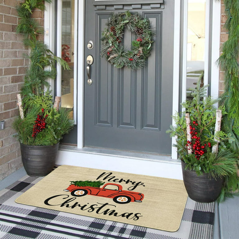 Christmas Doormat, Christmas Decor for Porch, Doormats Funny, Welcome Mat  Funny, Winter Doormat, Door Mats Outdoor, Entryway Rug, Coir Mat 