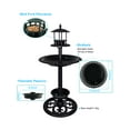 Black Bird Baths for OIF8 Outdoors Plastic Bird Feeder with Flower
