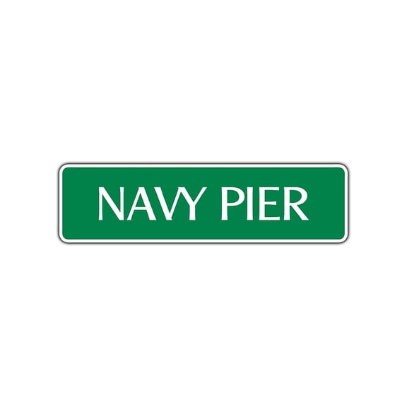 Navy Pier Street Sign Ship Marine Boat Onshore Offshore Seals Military Gift 4x13.5