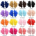 thumbnail image 3 of 40 Pcs 3 inch Grosgrain Ribbon Baby Girls Hair Bows Alligator Clips Hair Accessories for Toddlers Kids Teens (Color(1-40) 40Pcs), 3 of 7