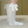 thumbnail image 5 of Baby Girl Knee High Socks Soft Hollow Out Long Socks Breathable Toddler Stockings Tube Socks, 5 of 5