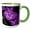 Green/White, variant on 3drose, Garden Laura Phlox Flowers Dark Pink Flowers, 15oz Mug