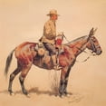 thumbnail image 2 of Remington, Frederic 20x20 Black Modern Framed Museum Art Print Titled - A Packer, 2 of 4