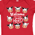 thumbnail image 4 of Inktastic Welcome to the Herd with Cute Black and White Holstein Cows Boys or Girls Baby Bodysuit, 4 of 5