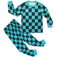 thumbnail image 1 of Demon Slayer Kamado Tanjirou Kamado Nezuko Agatsuma Zenitsu Traje de servicio a domicilio para niños pijama de dos piezas de manga corta150 Gao Jinjia LED, 1 of 2