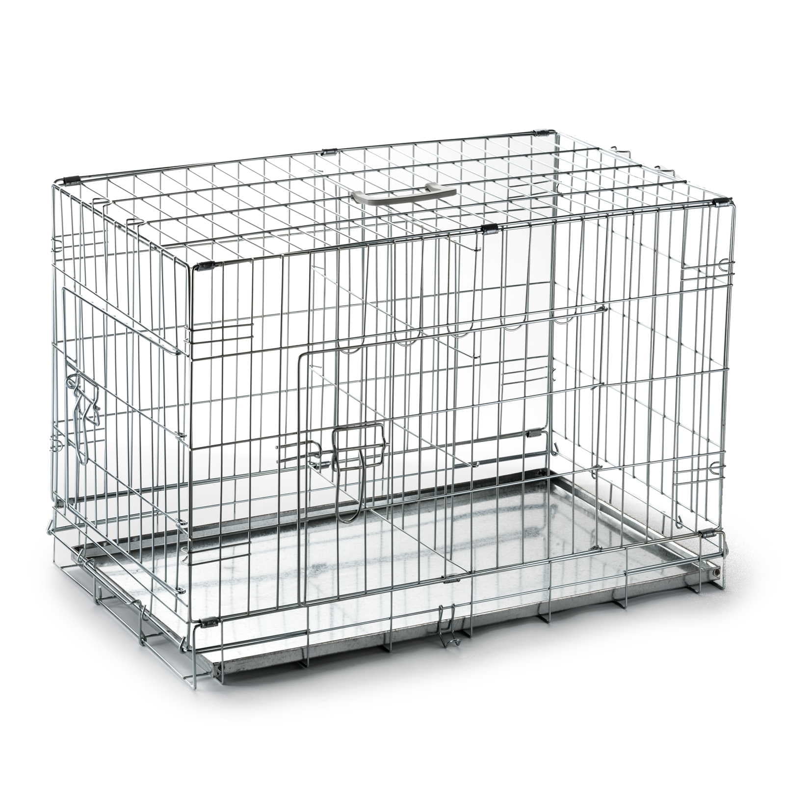 silver dog crate