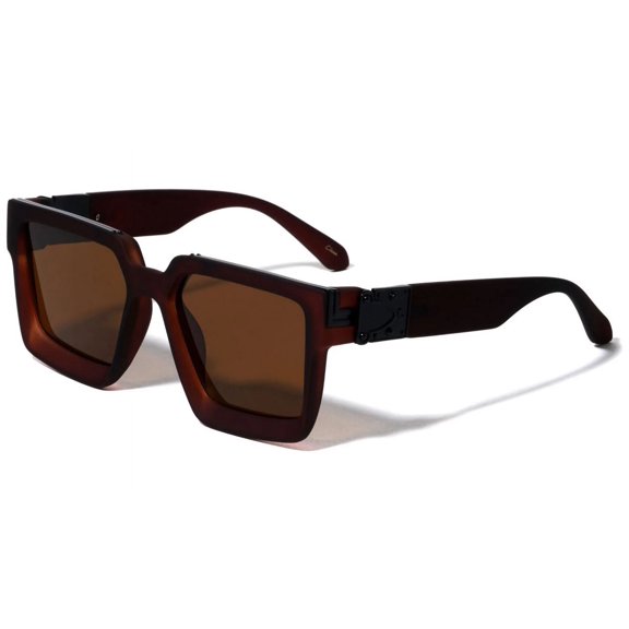 Square Sunglasses Men Soft Thich Frame Brown Square