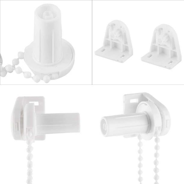 Accesorios de cortina enrollable, conjunto de embrague de talón de cadena de cortina enrollable ajustable, soporte de rueda de embrague de polea lateral, para tubo transparente de cortina 17-18 mm, kit de montaje de reparación LingWen 8390612794100
