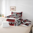 thumbnail image 6 of jejeloiu Jungle Animal Leopard 7-Piece Twin Bedding Sets,Cheetah Zebra Print Buffalo Bedding Comforter Set,Black White Red Sheet Sets For Adults,Microfiber Bedroom Decor Reversible, 6 of 8