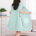 thumbnail image 6 of Vetsdori Short Length Robes for Women Lightweight Cotton Nightgowns Strap Warm House Loungewear Short Sleeve Ladies Bathrobe, 6 of 8