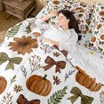 thumbnail image 5 of Erosebridal Pumpkin Bow King Bedding 7pcs,Fall Harvest King Bed in a Bag,Multi White,Reversible, 5 of 6
