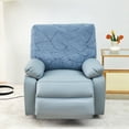 thumbnail image 2 of Granjero Gordo Funda elástica para sofá de sala de estar, color sólido, fácil de lavar, funda protectora para muebles, azul, 1 asiento, 2 of 5
