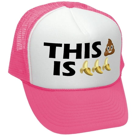 THIS S--- IS BANANAS - funny parody joke - Mesh Trucker Hat Cap, Neonpink
