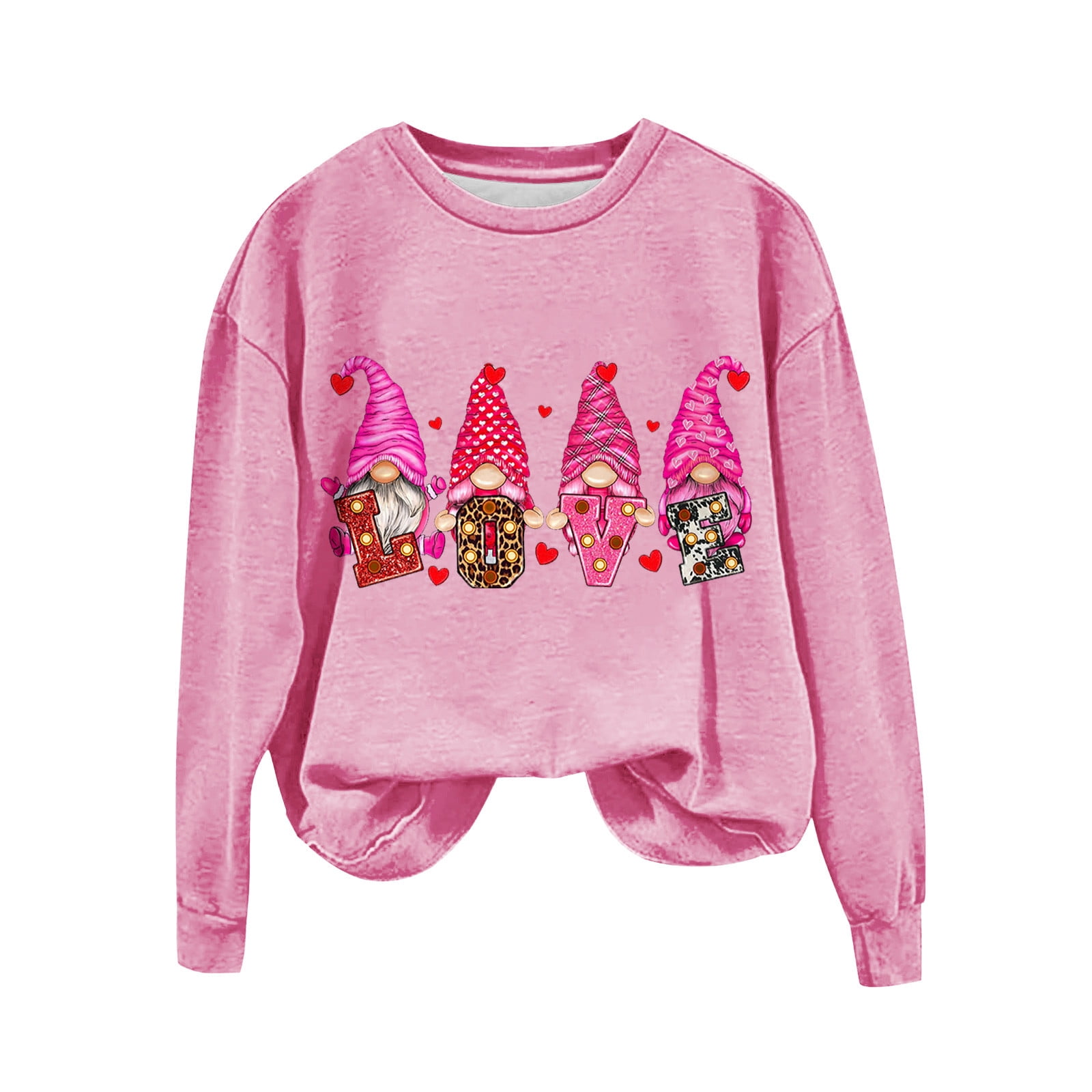 Valentine's Day Sweatshirt Women Letter Graphic Print Long