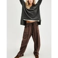 thumbnail image 3 of PUWEI Women's Barrel High Waisted Sweatpants Wide Leg Drawstring Athletic Baggy Pants with Pockets, 3 of 7