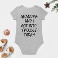 thumbnail image 4 of Grandpa And I Got Into Trouble Today - Baby Clothes - Funny Newborn Bodysuit Outfits for Boys And Girls Gray-style-1 24months, 4 of 7
