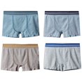 thumbnail image 1 of Men Underwear Set Cotton Breathable Low Rise Trunk No Fly Boxer Trunk Underwear, 1 of 10
