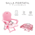 thumbnail image 2 of Asiento Plegable Portatil Para Bebe Ajustable Rosa, 2 of 5