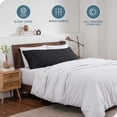 thumbnail image 3 of Bare Home Body Pillowcase - Envelope Closure - Ultra Soft - Double Brushed - Black, 3 of 7
