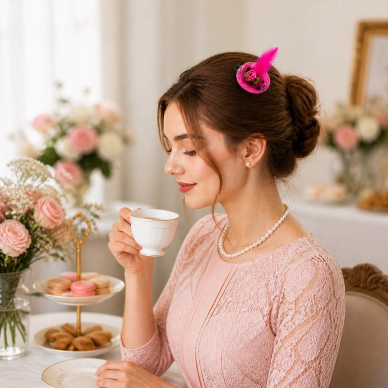 Fascinator Hat for Women Tea Party Hats for Women Tiny Hat  display picture 1
