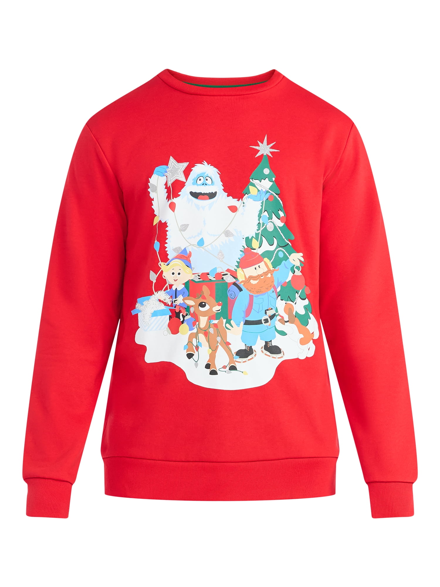 Rudolph Men's and Big Men's Christmas Graphic Sweatshirt, Sizes S-3XL