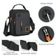thumbnail image 5 of Bolso de hombro cruzado para hombres y mujeres | Bolso de mano multiusos de gran capacidad - Correa ajustable, cuero, compartimentos múltiples, uso en viajes/trabajo/exteriores, 9.45x7.87x2.36in, 5 of 6