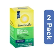 Renew Life Probiotic 50 Plus 30 Billion 30 Capsules (Pack of 2)