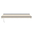 thumbnail image 4 of Semi-Cassette Motorized LED Luxury Patio Awning - 20 x 10 Ft - Ivory Cream - Moroccan Collection, 4 of 7