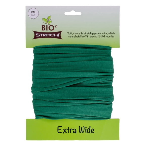 Biostretch Extra Wide Soft Tree Ties and Plant Tape for Large Garden Plants and Trees - Environmentally Friendly Stretchy and Wide Green Plant Tape Tree Ties (Green Bio Extra Wide 26 ft / 8M)