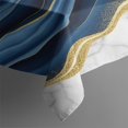 thumbnail image 4 of Blue Gold Wave Marble Pattern Rectangle Tablecloth 60"x102",Waterproof Polyester Rectangle Table Cloth, Wipeable Spillproof Polyester Tablecloth for Dining, Camping, Indoor and Outdoor, 4 of 6