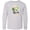 AC-Heather Grey, variant on Inktastic He is Risen Cross with Script and Flowers Long Sleeve Youth T-Shirt