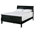 thumbnail image 6 of Classic Louis Philippe Style Bedroom 4pc Set Cal-King Bed Nightstand Dresser Mirror Traditional Black Finish Furniture, 6 of 7