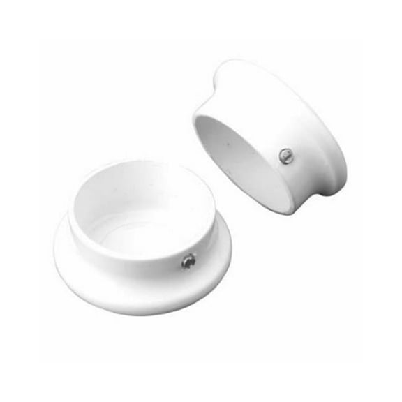 Cd-0017-Wt Pr Wht Pole End Caps